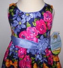 Girls American Princess Navy Floral Party Dress 4t