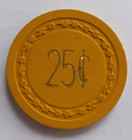 Panama City Panama Military Chip Token Albrook Howard Ah Nco 25c Rare Yellow Rar