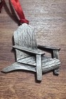 Vintage Signed Dlb Pewter Adirondack Chair  Hanging Ornament