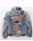 Vintage Youth Denim Jacket With  Custom Vintage Patches Size 8-12