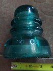 Hemingray No  40 Cd 152 Gorgeous Sage Green Aqua Glass Telephone Insulator Usa