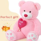 Giant Teddy Bear Stuffed Animal 52  - Big Teddy Bear With Heart - Large I Love Y