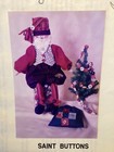 Pattern Primitive Santa Claus Doll   Button Garland New The Kingwood Collection