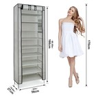 Portable Stand Shoe Rack Shelf Storage Closet Home Organizer Cabinet With Cover
