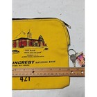 Vintage Suncrest National Bank Locking Money Bag Yellow Canvas West Virginia