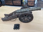 Model Of A Spanish Bronze Cannon  Around 16th Century Replica Metal   Wood