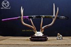 Noble Purple Blade Japanese Katana Samurai Sword Full Tang Battle Ready Sharp