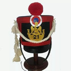 French Napoleonic Shako Helmet With Red Plume  Shako Helmet Free Shipping