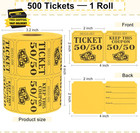 500 Double Roll Raffle Tickets  50 50 Raffle Cards  Entry Form With Name  Addres