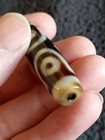 Tibetan Pre 1800s Rare Agate 3 Eye Dzi Bead Lucky Talisman