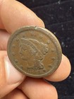 Nice 1854 Large Cent Braided Hair Cent Us Type Coin Nice Patina