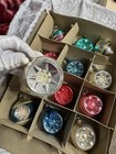 Lot Vtg Glass Indent Bell Drop Swirl Lantern Barrel Christmas Ornaments Premier