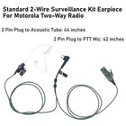 Camouflage Earpiece Headset Mic For Motorola Radio Security 2 Pin Walkie Talkie