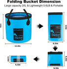 2 Pack Collapsible Bucket 5 Gallon Container Folding Water Bucket Portable Wash