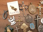 Vintage-now 30 Piece Cross Christian Catholic Medals Pendant Religious Lot  3