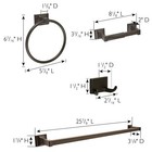 4 Piece Oil Rubbed Bronze Bath Accessory Kit Towel Bar Toilet Paper Holder