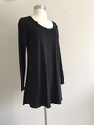 Eileen Fisher Stretch Jersey Long Sleeve Side Slits Tunic Shirt Blouse Sz Xs tp