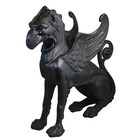 Gargoyle Griffin Statue In Aluminum For Driveway Or Garden 23 Inch Long