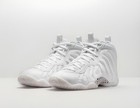 Nike Little Posite One Foamposite Triple White Hq1959-100 Gs Size 5 5 - 7y