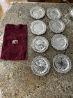 8 Wallace Baroque 743  Dish coasters 4 1 4   silverplate Walter R Thomas   Atlanta