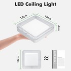 24w Led Ceiling Down Light 6500k Flush Mount Kitchen Lamp Home Fixture Square
