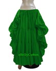 Emerald Green Skirt 25 Yard 4 Tier Cotton Belly Dance Tribal Gypsy Flamenco Jupe