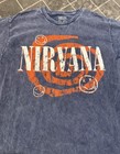 Blue Acid Wash Nirvana Large  Tee Shirt