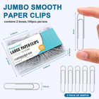 200 Pack 2in Jumbo Heavy Duty Paper Clips  Large Stainless Steel Paperclips For