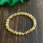 Natural Citrine Stone Bracelet Yellow Crystal Gemstone Stretch Women Bracelet