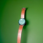 U s  Polo Assn  Men s Quartz Watch Green Dial Brown Leather Strap 3atm 40-43mm