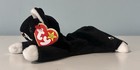New Ty Beanie Baby 8    Zip The Black   White Cat Stuffed Animal Plush