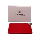 Chanel Beaute Vip Gift Red Pebbled Leather Sleeve Pocket Mirror New In Box