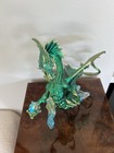 Franklin Mint Green Dragon Crystal Ball Fantasy Figurine Statue Collectible