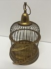 12    Brass Birdcage Vintage 1991 With Door Hanging Decorative Display Bird Cage