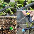 50 Pcs 1 Gph Black Flag Drip Emitter Adjustable Water Irrigation    