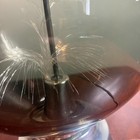 Vintage Mcm Smoked Glass Fiber Optic Table Lamp Chrome Mid Century Space Age