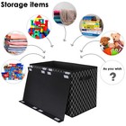 Toy Chest Box Storage Bins For 24 5x13x16 Inch  pack Of 1   Rhombus Black