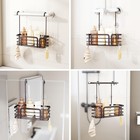 Shower Caddy Hanging Organizer - Over The Door Shower Caddy With 6 Hooks  2 I   