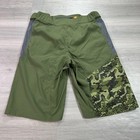 Giant Cycling Mountain Bike Shorts Mens Xl Green Camo Zip Pockets Nylon Trail