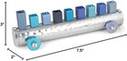 Yair  Children s Train Hanukkah Menorah   Hammered Anodized Aluminum   Nickel  