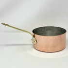 Vintage Crate   Barrel 1 5 Qt Copper Sauce Pan Pot Brass Handle Made In France