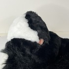 Sleeping Black Skunk 11  Plush Big Tail Soft Furry Stuffed Animal Fao Schwarz
