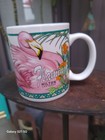 Vintage Flamingo Hilton Las Vegas Coffee Mug Pink Flamingo Pattern Original Tag