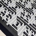 Machine Pieced Queen Size Quilt Top Labyrinth Pattern  lj-002