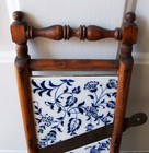 Antique Blue Ceramic Wood Vegetable Cabbage Slicer Registered Marks Germany    