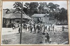 Vtg 24x36    B w Poster Sized Photo Image 1910 Train Station   Coca Cola Signs Coa