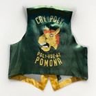 Vintage 60s Cal Poly Chainstitch Rodeo Vest Musty Mustang Rare College School