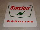 Vintage Nos Sinclair Gasoline Dinosaur 14  Porcelain Metal Service Station Sign 