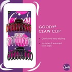 Goody Classics Large Sprial Claw Clips Assorted Colors - For Easily Pulling Up