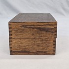 Vintage Hedberg No 359 Recipe Box Dovetail Wood Index Card File Mcm Card Storage